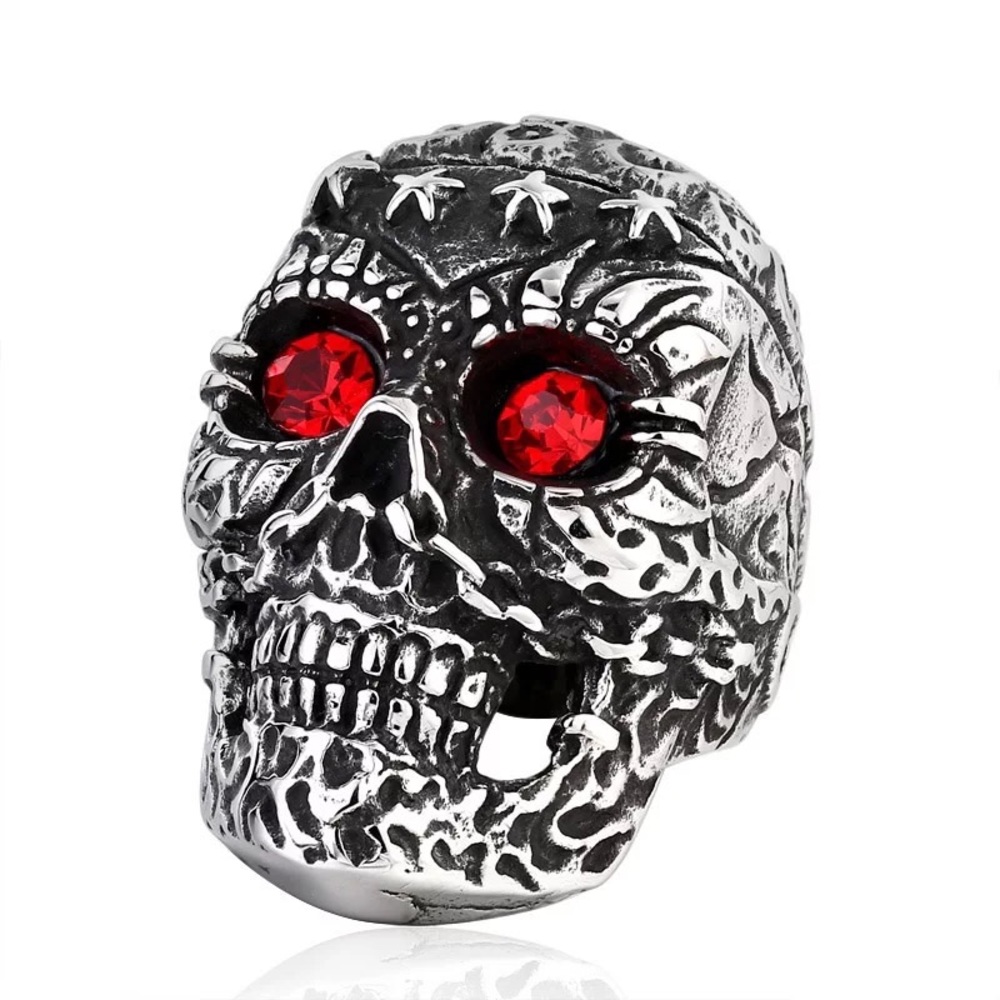 Stainless steel skull ring